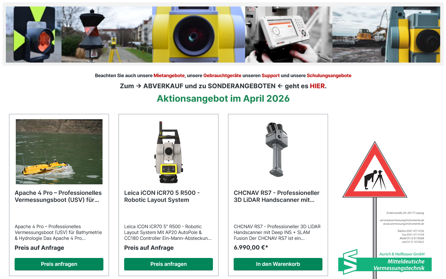 Onlineshop Aurich & Hallbauer GmbH April 2026