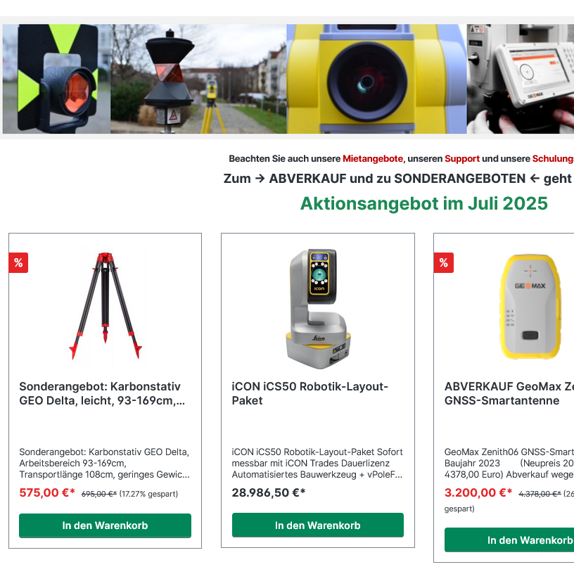 Shop-Angebot Juli 2025
