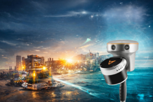 Bild eines RS30 3D-Laserscanners vor einem abenteuerlichen Hintergrund